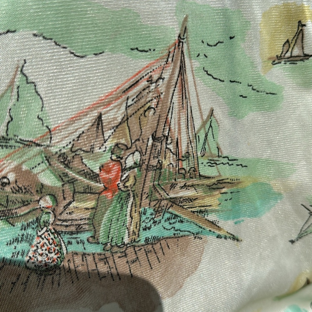 Nos Vintage 1970s Settlers Travelers  Disco Pimp shirt XL As Is 1 hole
